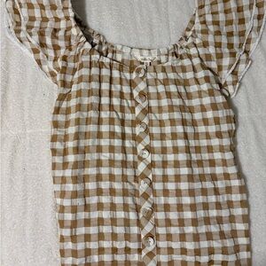 Women's Gingham Checkered Top